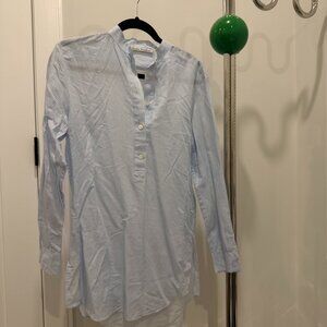 Acne Studios Knee-Length Shirt Dress Light Blue Striped Size 34